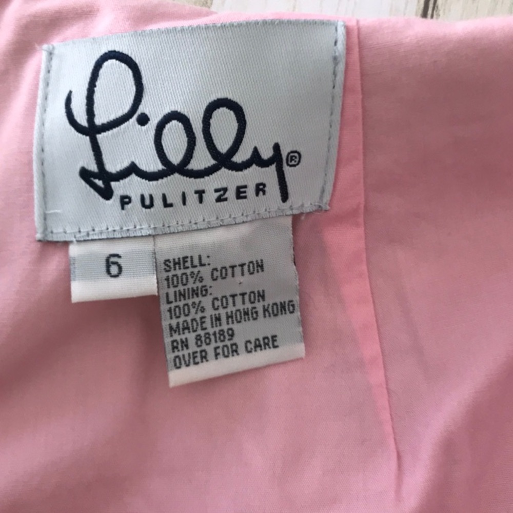 Lilly Pulitzer Classic Pink Green Cherry Skirt - Picture 4 of 5